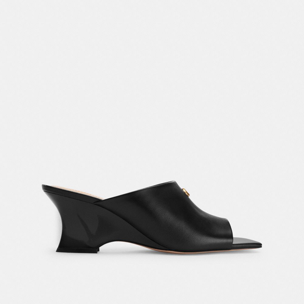 COACH®,TALON COMPENSÉ CELESTE,Cuir,Noir,Angle View