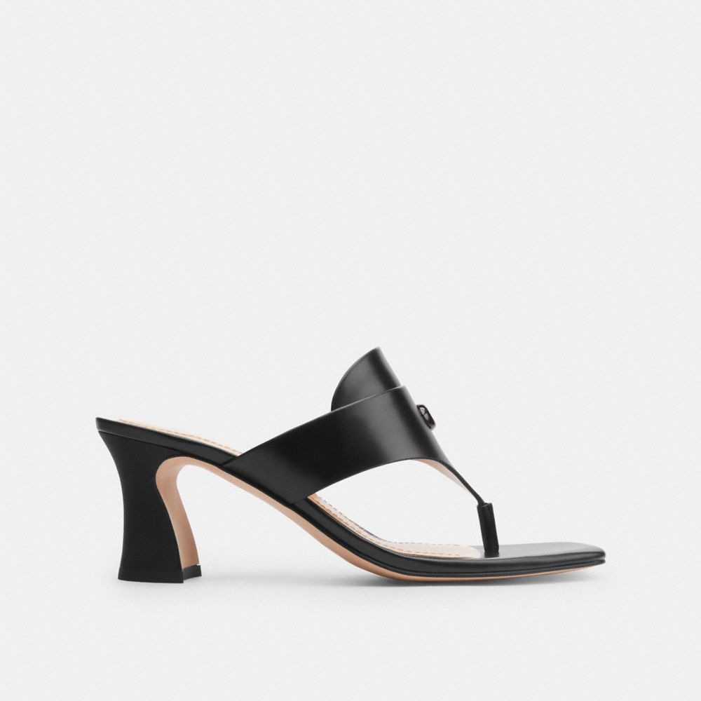 COACH®,BREE SANDAL,Black,Angle View