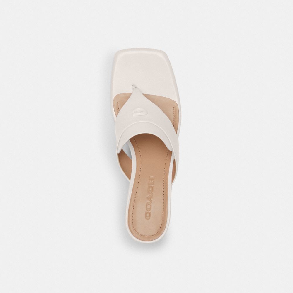 COACH®,BREE SANDAL,Leather,Chalk,Inside View,Top View