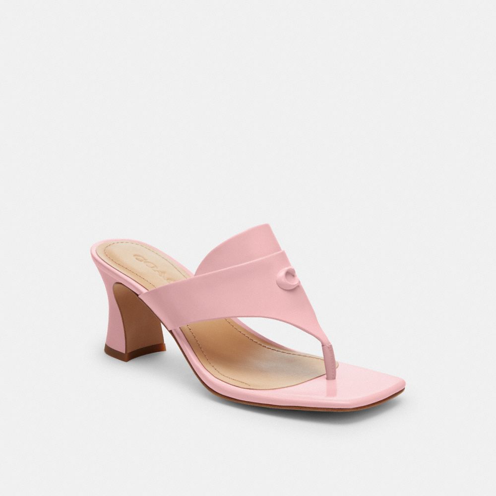 COACH®,BREE SANDAL,Leather,Soft Pink,Front View