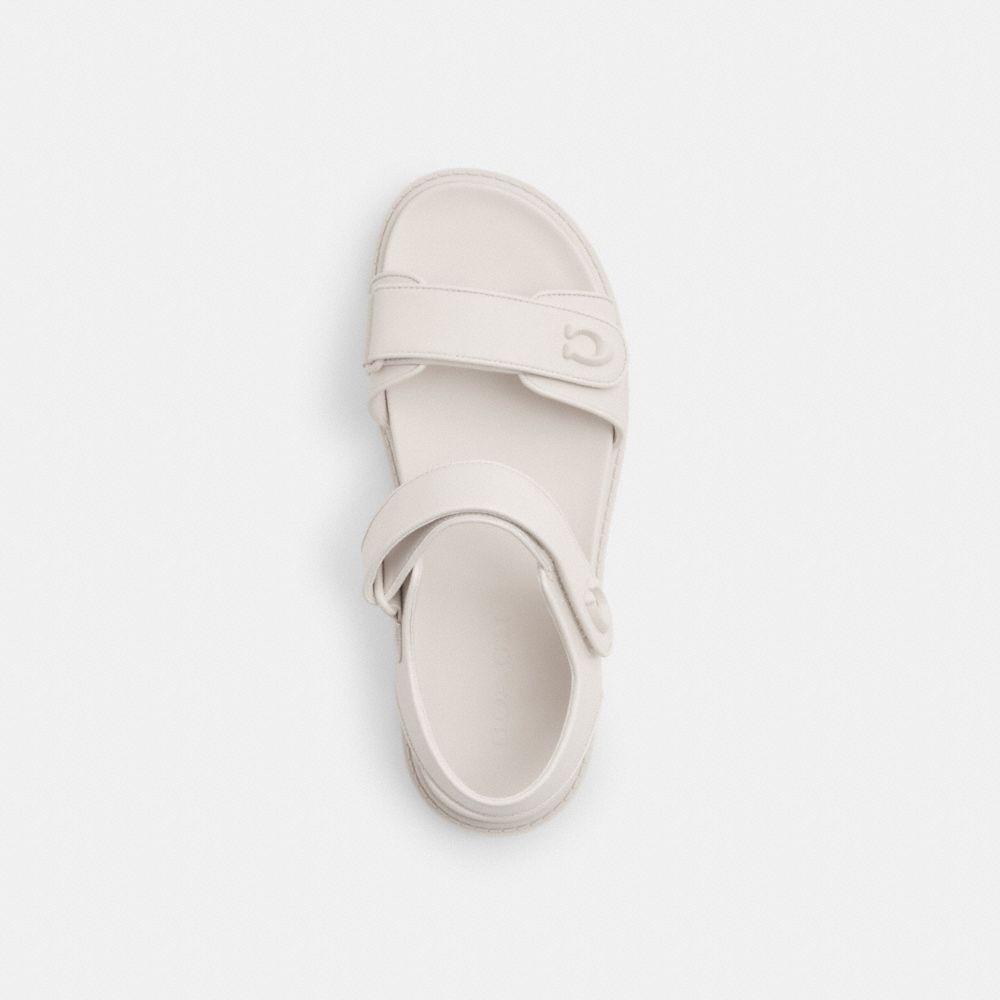 COACH®,BRYNN SANDAL,Chalk,Inside View,Top View