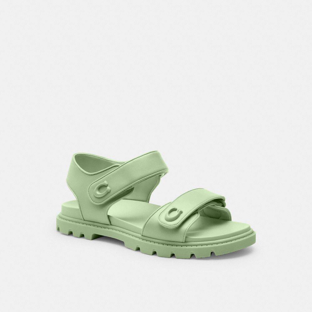 COACH®,BRYNN SANDAL,Pale Pistachio,Front View