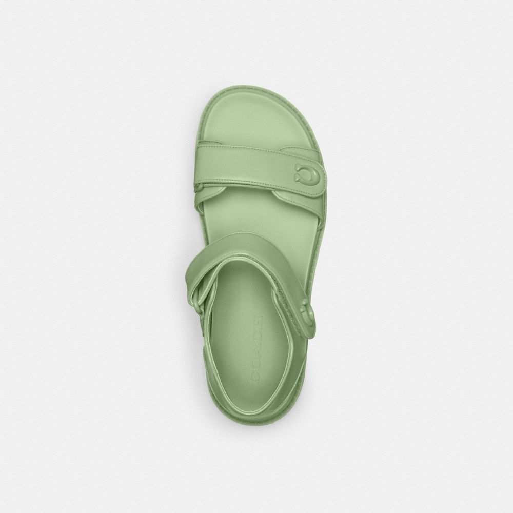 COACH®,BRYNN SANDAL,Pale Pistachio,Inside View,Top View