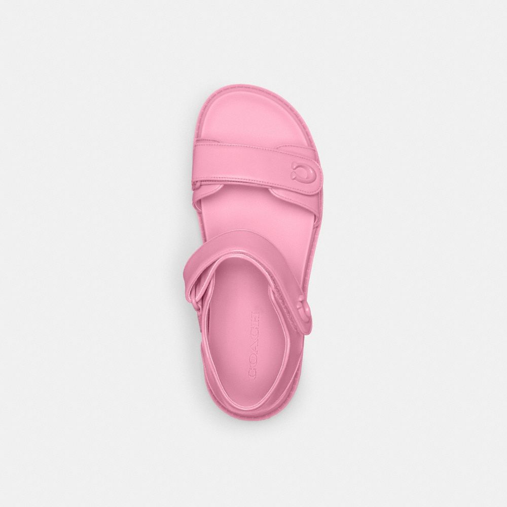 COACH®,BRYNN SANDAL,Vivid Pink,Inside View,Top View