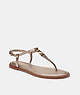 COACH®,JESSICA SANDAL,Champagne,Front View