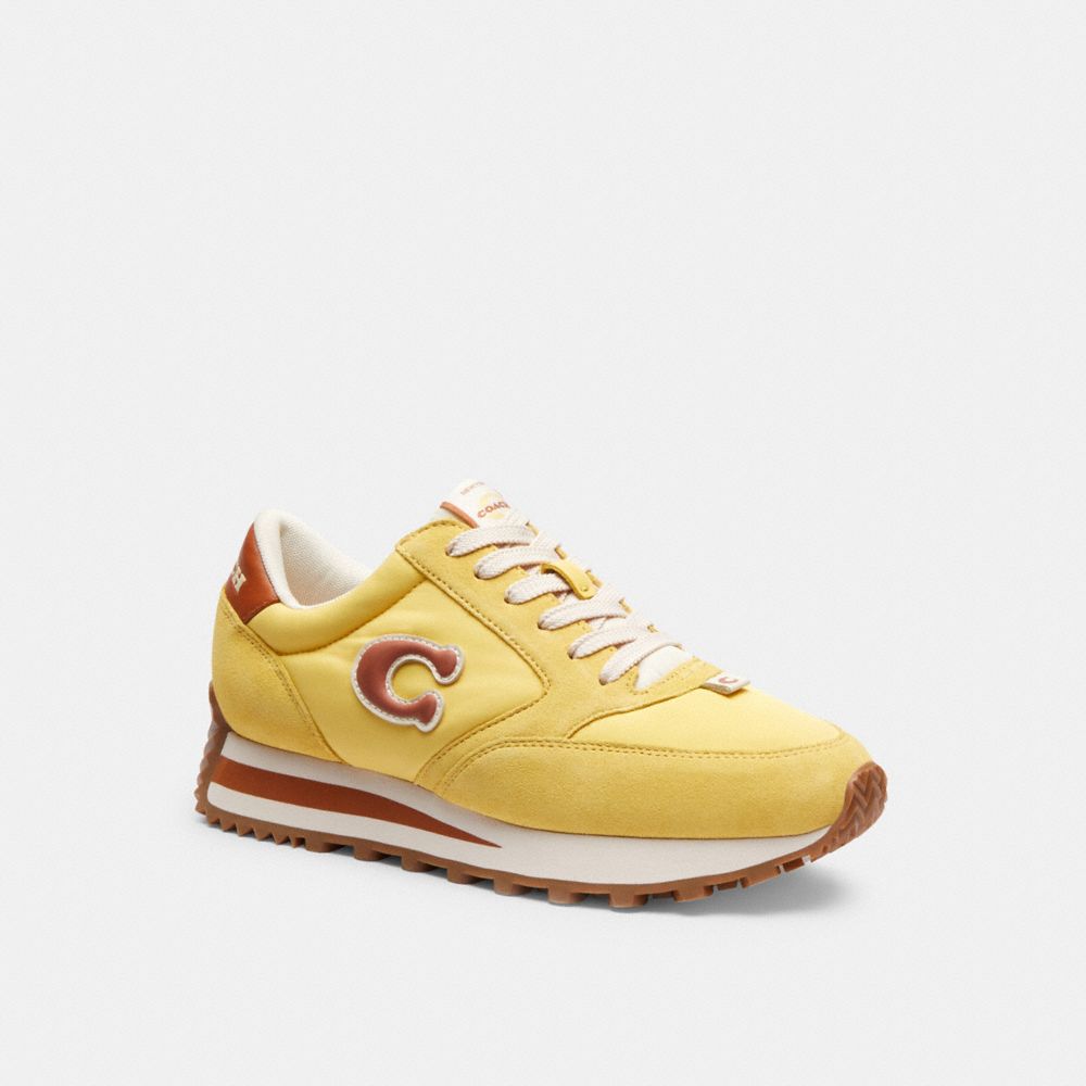 COACH®,CHAUSSURE DE SPORT POUR COUREUR,Jonquille,Front View