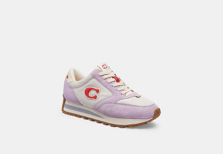 COACH®,RUNNER SNEAKER,Soft Purple/Multi,Front View image number 0