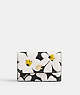 COACH®,ESSENTIAL MINI TRIFOLD WALLET WITH FLORAL PRINT,Brass/Chalk Multi,Front View