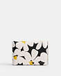 COACH®,ESSENTIAL MINI TRIFOLD WALLET WITH FLORAL PRINT,Brass/Chalk Multi,Back View
