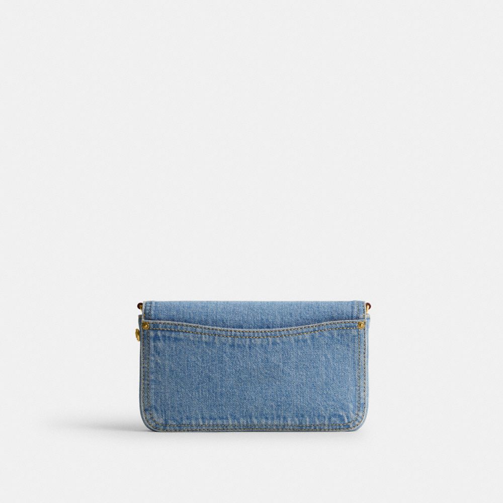 COACH®,PORTÉ-CROISÉ HAYDEN,Denim,Laiton/Indigo,Back View