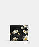 COACH®,WYN SMALL WALLET WITH FLORAL PRINT,Brass/Black Multi,Front View