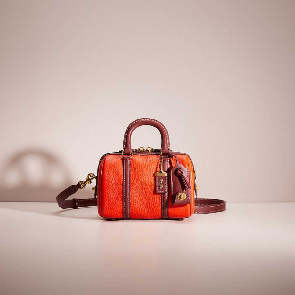O-T Ruby Red Genuine Leather Handbag