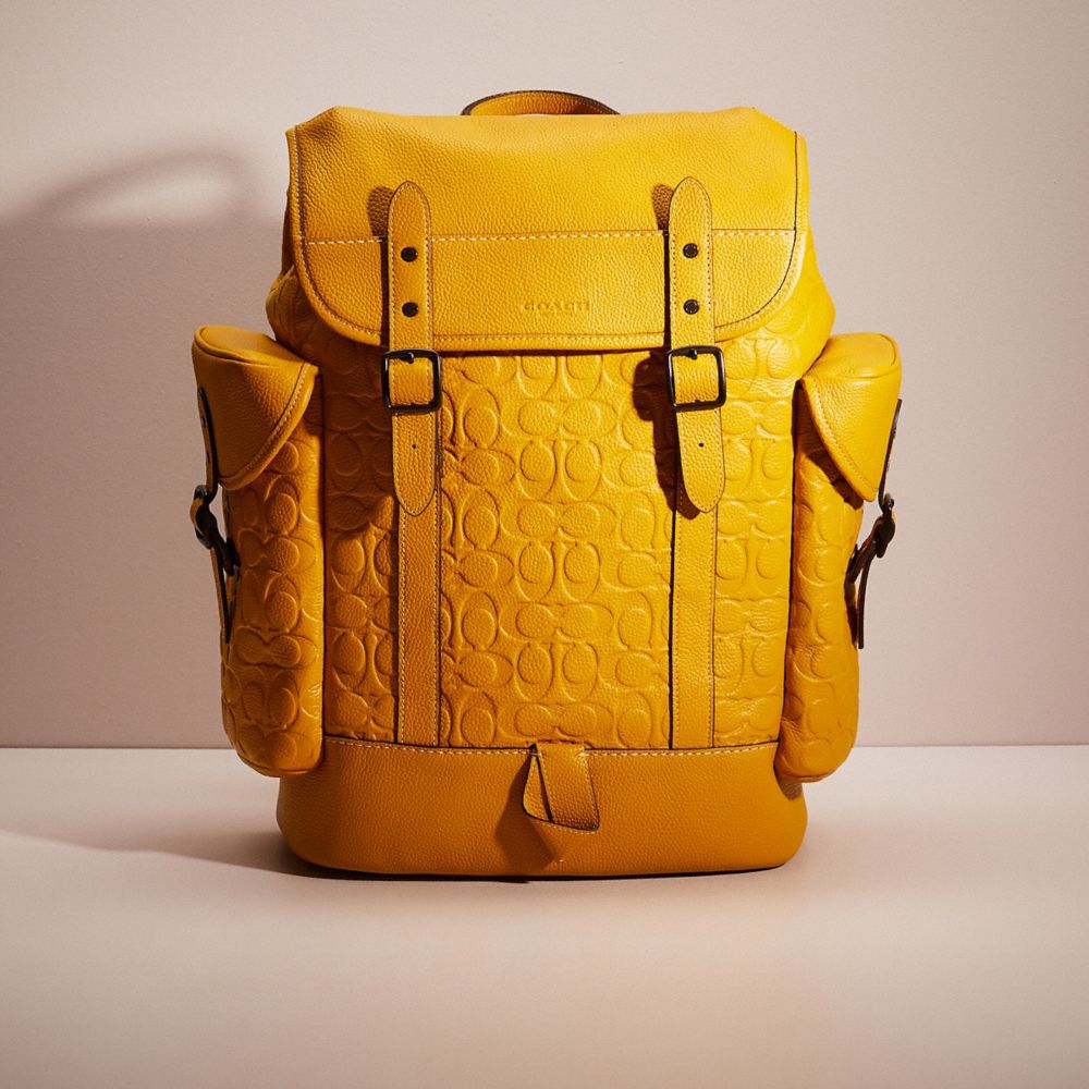 Yellow coach backpack new arrivals