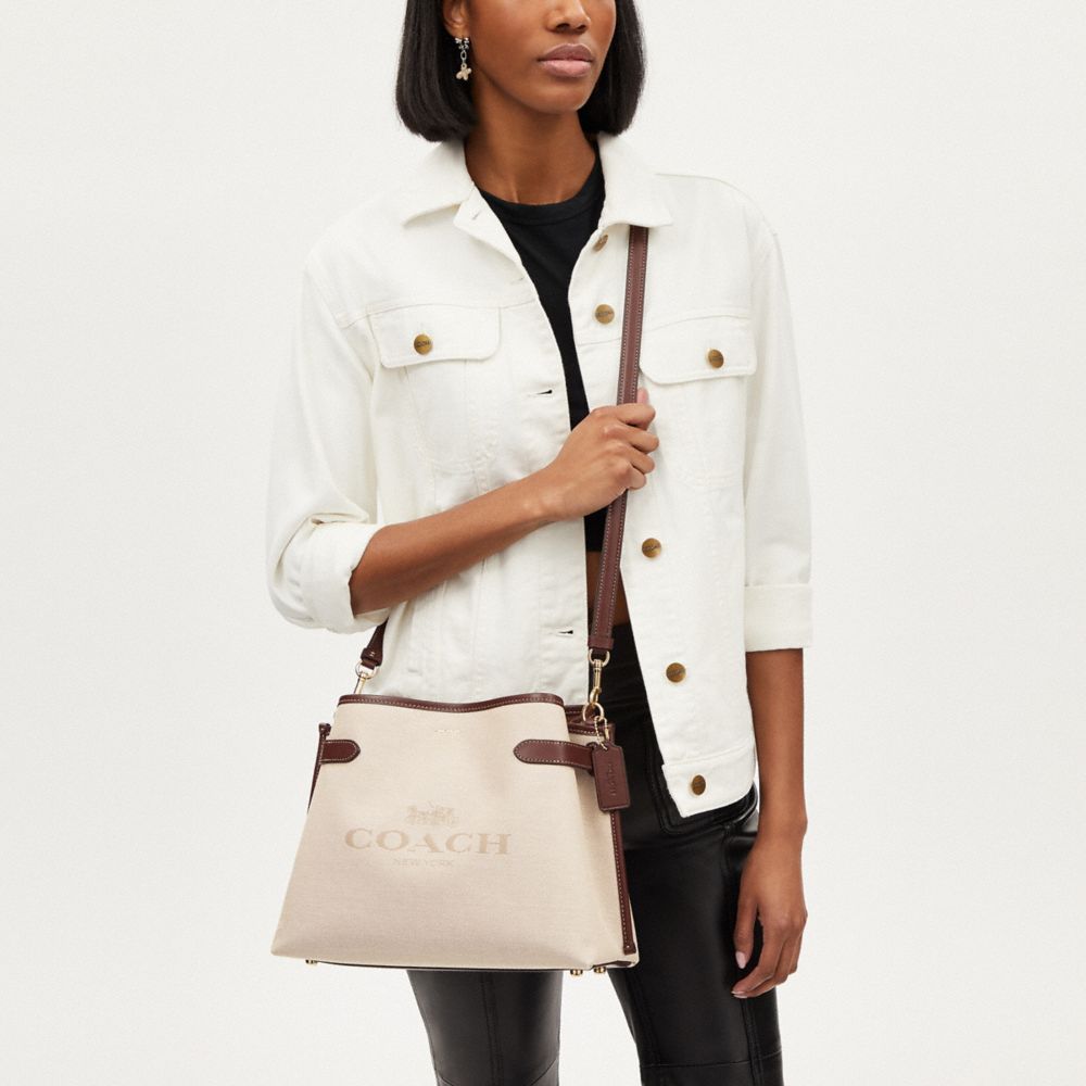 COACH®,Hanna Shoulder Bag With Coach,,Detail View