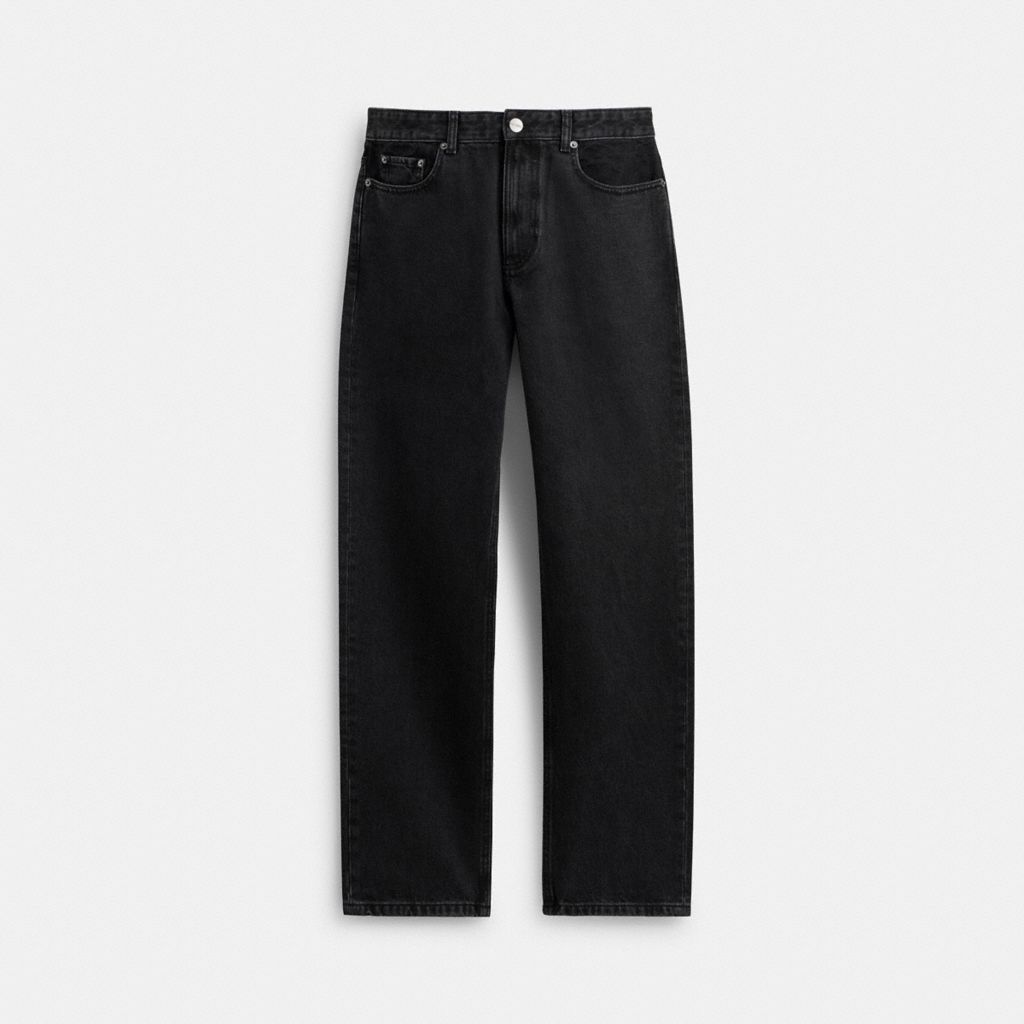 Black Taper Jeans In Organic Cotton by Coach