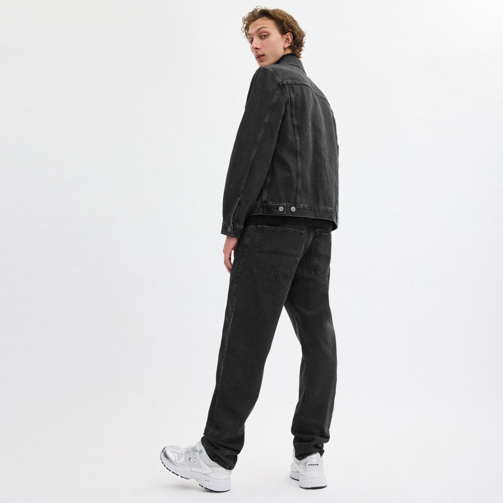 Coach Black Taper Jeans In Organic Cotton — фото 4