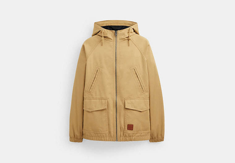 COACH®,LIGHTWEIGHT PARKA,Khaki,Front View image number 0