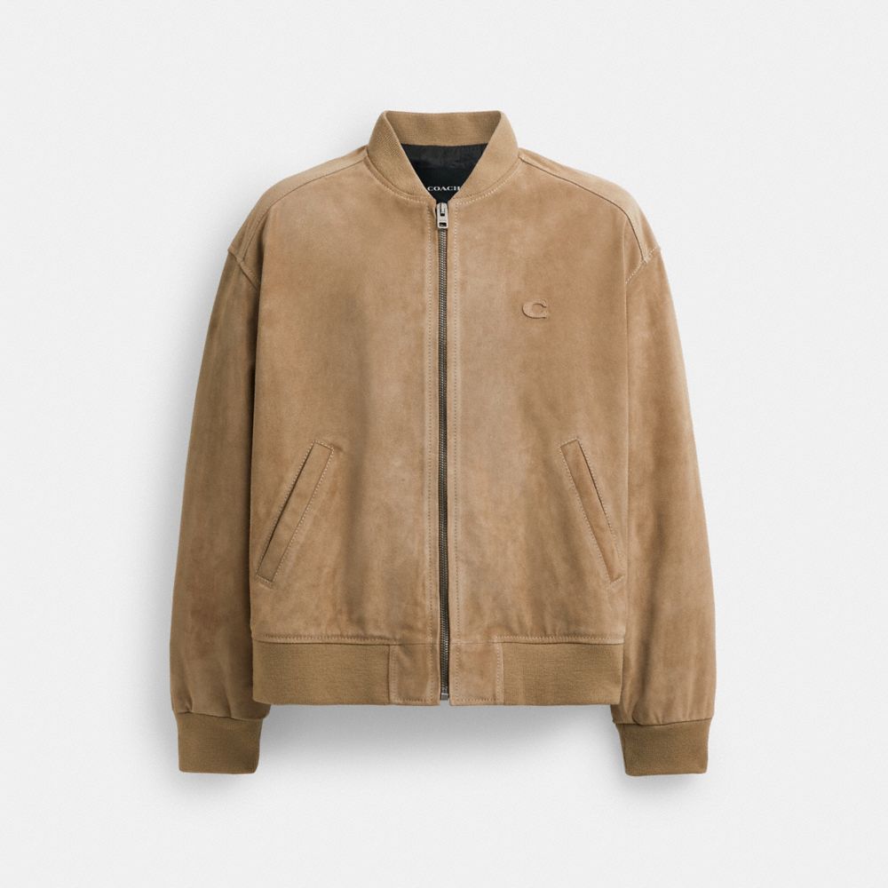 Beige Lightweight Suede Jacket