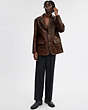 COACH®,HERITAGE C LEATHER BLAZER,The Leather Shop,Brown,Scale View
