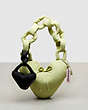 COACH®,Coachtopia Loop Puffy Heart Bag Charm,Black,Angle View