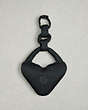 COACH®,Coachtopia Loop Puffy Heart Bag Charm,Black,Back View