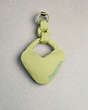 COACH®,Coachtopia Loop Puffy Heart Bag Charm,Pale Lime,Front View