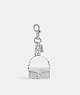 COACH®,TABBY BAG CHARM,Silver/Silver,Front View