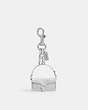 COACH®,TABBY BAG CHARM,Silver/Silver,Front View
