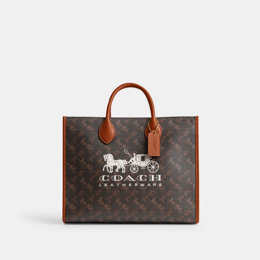 Shop Coach Ace Tote 35 Mit „horse And Carriage"-print In Brown