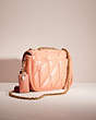 COACH®,UPCRAFTED PILLOW MADISON SHOULDER BAG WITH QUILTING,Nappa leather,Small,Brass/Light Coral,Angle View