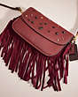 COACH®,UPCRAFTED CLUTCH,Glovetanned Leather,Pewter/Bordeaux,Closer View