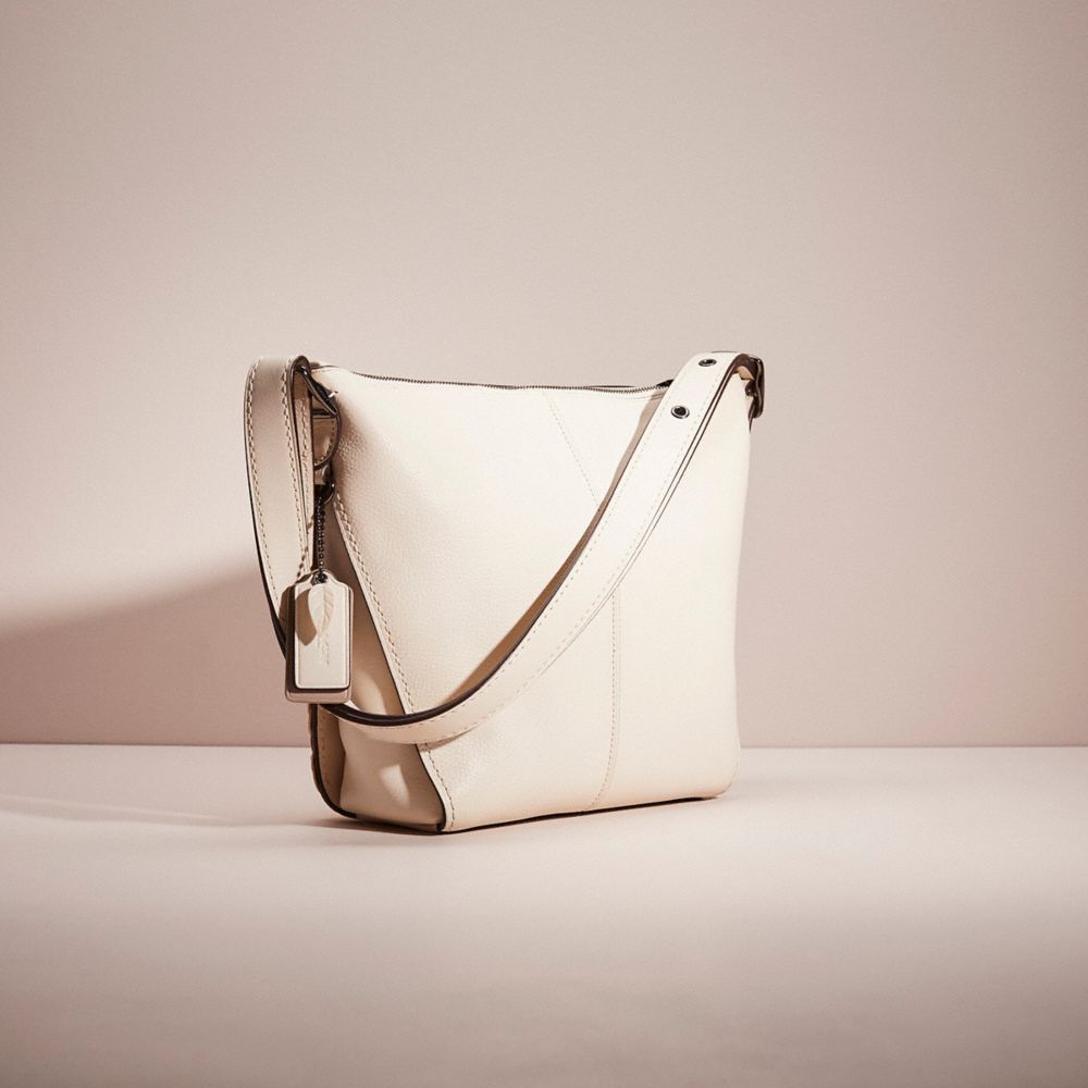 COACH®,Upcrafted Small Dufflette,Cream,Angle View