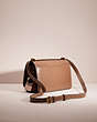 COACH®,UPCRAFTED BANDIT SHOULDER BAG,Calf Leather,Small,Brass/Dark Stone,Angle View