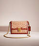 COACH®,UPCRAFTED HUTTON SHOULDER BAG IN SIGNATURE CANVAS,Signature Coated Canvas,Small,Brass/Tan/Rust,Front View