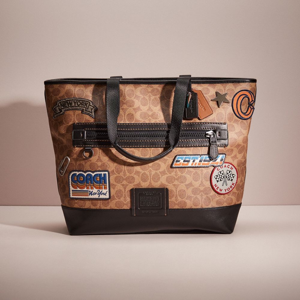 COACH®,Upcrafted Academy Tote In Signature Canvas,,Front View
