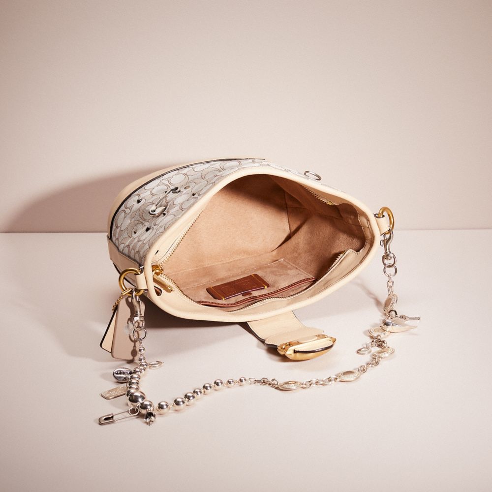 COACH®,Upcrafted Tali Bucket Bag In Signature Jacquard,,Inside View,Top View