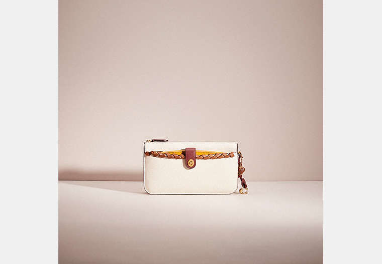 COACH®,UPCRAFTED NOA POP-UP MESSENGER IN COLORBLOCK,Polished Pebble Leather,Mini,Hello Summer,Brass/Chalk Multi,Front View
