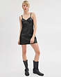 COACH®,SHORT LEATHER DRESS,The Leather Shop,Black,Scale View