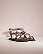 COACH®,RESTORED HADDIE GLADIATOR SANDAL IN SNAKESKIN,Snakeskin Leather,Natural,Angle View