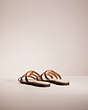 COACH®,RESTORED KENNEDY SANDAL,Snakeskin Leather,Natural,Back View