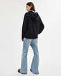 COACH®,HOODED SWEATER,Wool/Cashmere,Black,Scale View
