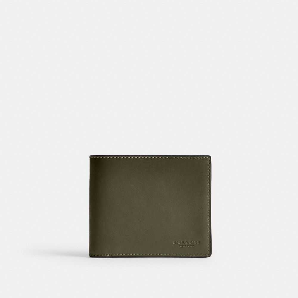 COACH®,3-IN-1 WALLET,Calf Leather,Mini,Army Green,Front View image number 0