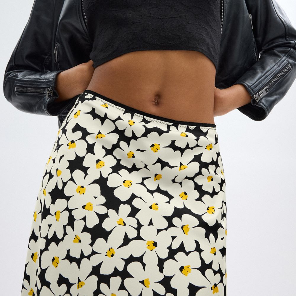 Long Floral Midi Skirt