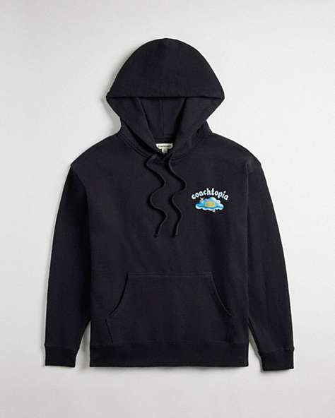 COACH®,Hoodie: Best Friends Bunny,New Item1,Black,Front View