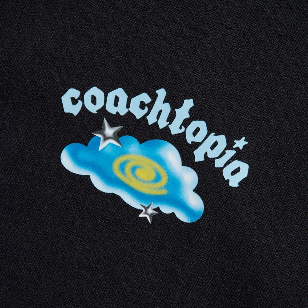 COACH®,Chandail à capuchon : Meilleures amies Lapin,Nouvel article,Noir,Closer View