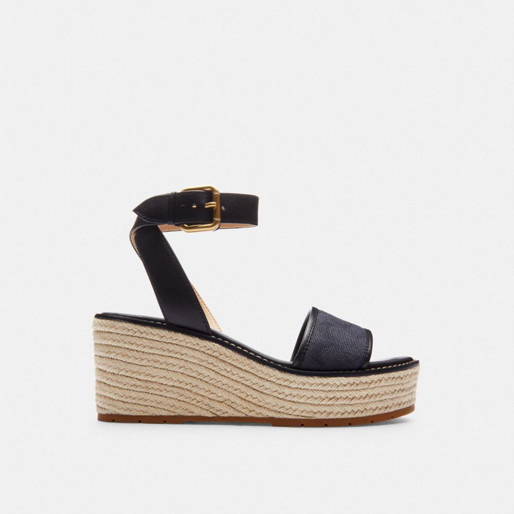 COACH®,Katherine Espadrille In Signature Jacquard,,Angle View