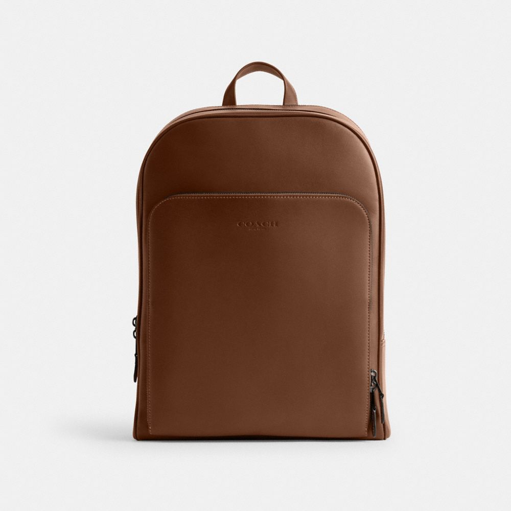 COACH®,GOTHAM BACKPACK,Glovetanned Leather,Large,Dark Saddle,Front View