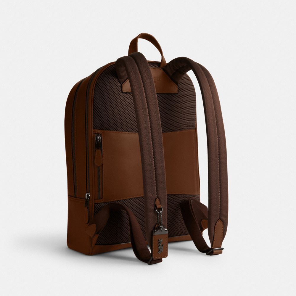 COACH®,GOTHAM BACKPACK,Large,Dark Saddle,Angle View