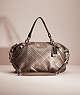 COACH®,RESTORED LARGE SOPHIA SATCHEL,Leather,Large,Silver/Pewter,Front View