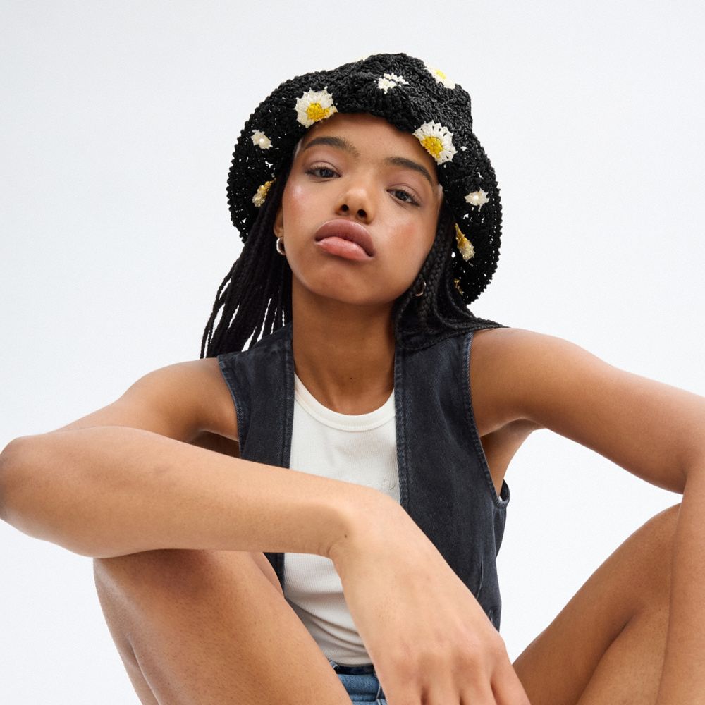 Daisy Crochet Bucket Hat